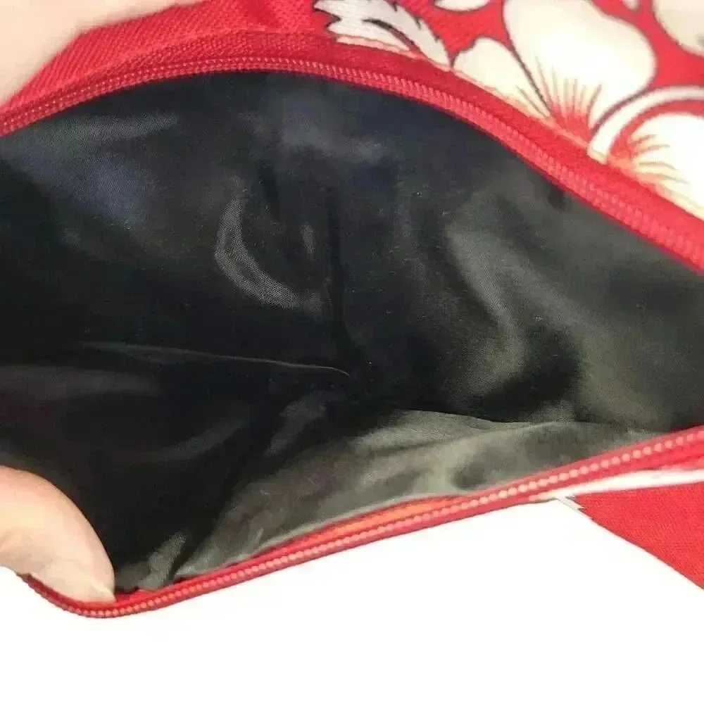Red Hawaiian Print Fanny Pack Waist Wallet Adult NEW